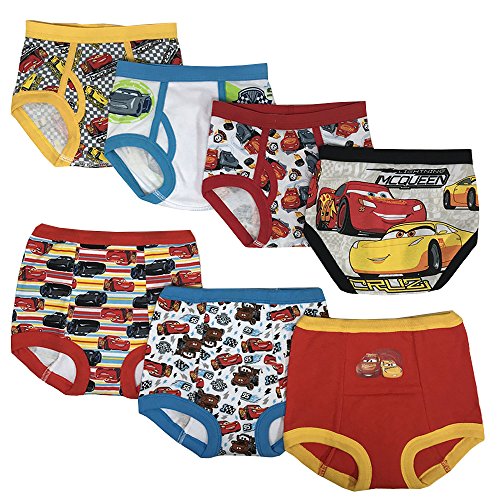 Disney Cars Boys Potty Training Pants Underwear Toddler 7-Pack Size 2T 3T 4T
