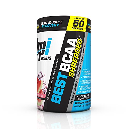 BPI Sports Best BCAA Shredded Powder for Men & Women, Watermelon, 50 Servings