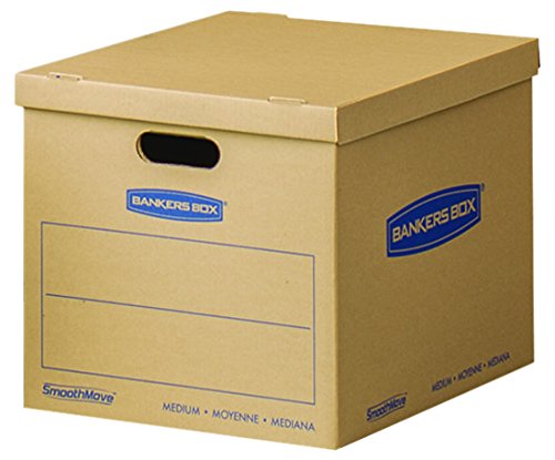 Book Cover Bankers Box SmoothMove Classic Moving Boxes, Tape-Free Assembly, Easy Carry Handles, Medium, 18 x 15 x 14 Inches, 20 Pack (8817202)