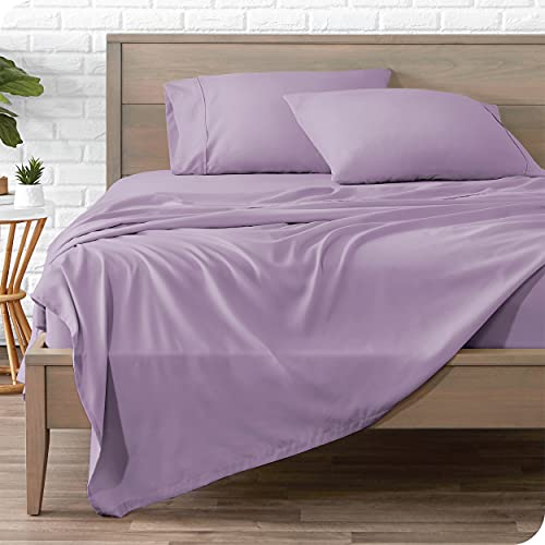Book Cover Bare Home Twin XL Sheet Set - College Dorm Size - Premium 1800 Ultra-Soft Microfiber Twin Extra Long Sheets - Double Brushed - Twin XL Sheets Set - Deep Pocket - Bed Sheets (Twin XL, Lavender)