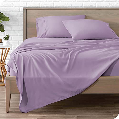 Bare Home Twin XL Sheet Set - College Dorm Size - Premium 1800 Ultra-Soft Microfiber Twin Extra Long Sheets - Double Brushed - Twin XL Sheets Set - Deep Pocket - Bed Sheets (Twin XL, Lavender)