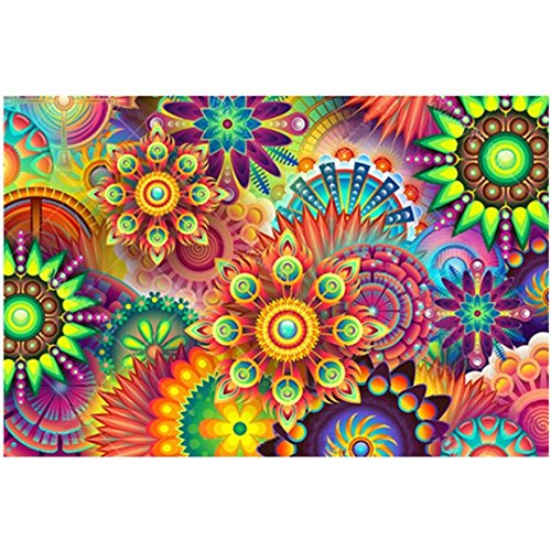 KOTWDQ 5D Diamond Painting Full Drill Kaleidoscope Mandala Paint by Number Kits Embroidery Paintings Pictures Arts Craft for Home Wall Decor 10.2 x 14.2 inch