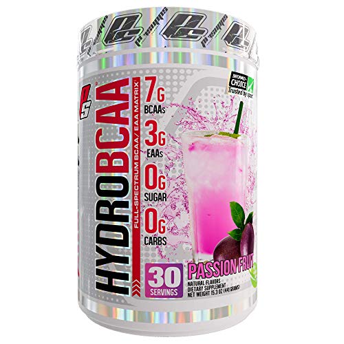 ProSupps HydroBCAA BCAA/EAA Full Spectrum Matrix, 7g BCAAs, 3g EAAs, 0g Sugar, 0g Carbs, 30 Servings, (Passionfruit Flavor)