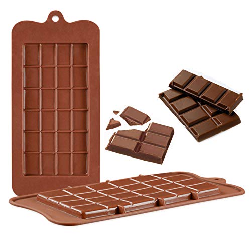 Book Cover V-fox Silicone Break-Apart Chocolate, Protein and Energy Bar Molds (Set of 2)