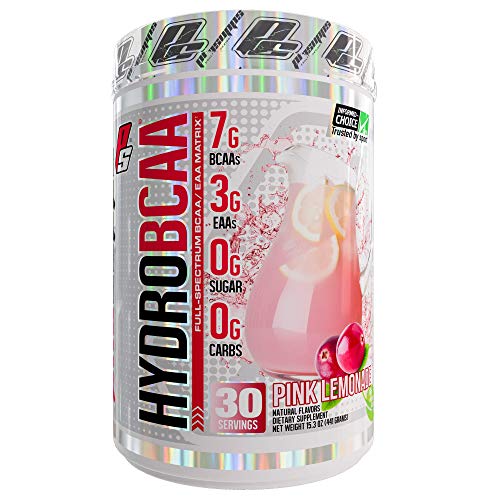 ProSupps HydroBCAA BCAA/EAA Full Spectrum Matrix, 7g BCAAs, 3g EAAs, 0g Sugar, 0g Carbs, 30 Servings, (Pink Lemonade Flavor)