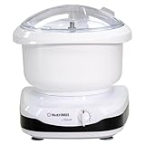 NutriMill Artiste Kitchen Electric Stand Mixer 500 Watt 6.5 Quart Bowl with Dough Hook & Wire Whips (Black Trim)