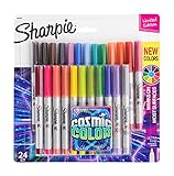 Sharpie Permanent Markers, Ultra Fine Point, Cosmic Color, Limited Edition, 24 Count