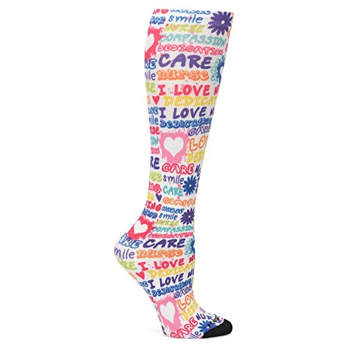 Nurse Mates Women's 360 12-14Mmhg Compression Sock Pop Art