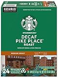 Starbucks Pike Place Decaffeinated Coffee K-Cup Pods, 0.1 Oz, Box Of 24 Pods