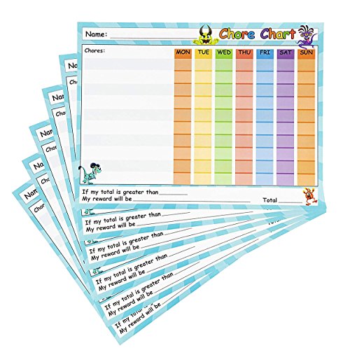Juvale Chore Chart, Reward Chart for Classroom (14.5 x 11 in, 6-Pack)