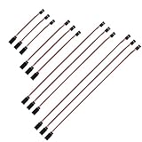 TecUnite 20 Pieces 3 Pin Servo Extension Cable Female to Male RC Cord Wire Connectors Remote Control Parts for Connection Board, 4 Sizes