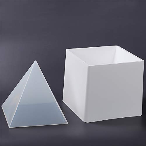 Book Cover Big DIY Pyramid Resin Mold Set, Large Silicone Pyramid Molds, Jewelry Making Craft Mould Tool, 15cm/5.9