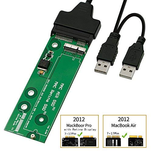 SHINESTAR SSD to SATA or USB Adapter Card for (2012 Year ONLY) Macbook Air and Pro Retina with Cable, HDD Hard Disk Drive Converter Support Model A1465 A1466