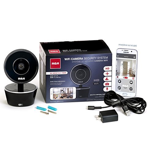 RCA WiFi Video Camera Home Security System with Motion Detection, 2 Way Talk and Night Vision. Works w/iPhone, Samsung, Google or Any Smartphone or Wireless Device