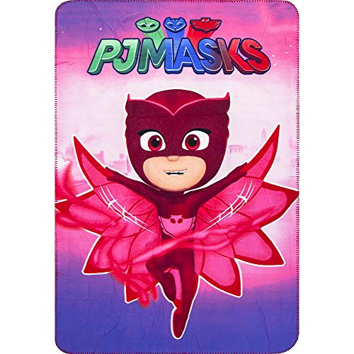 Book Cover PJ Masks Kids Girls Owlette Soft Fleece Blanket Team Logo New 2017-2018 (Red)