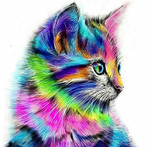 DIY 5d Diamant Peinture kit, Full Diamond Cat Animal à broder au point de croix Arts Craft Supply 11.8 * 11.8 inch Cute Cat