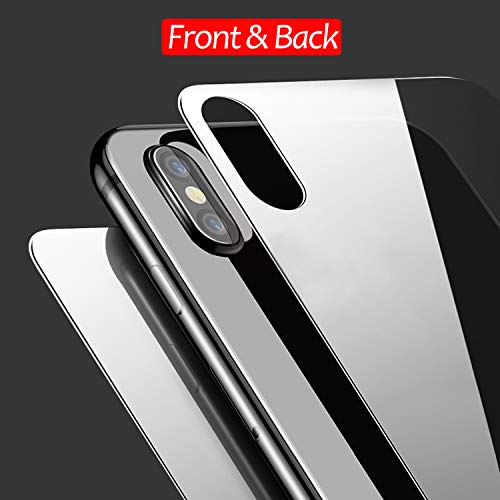 Book Cover JingooBon Front and Back Screen Protector Compatible with iPhone Xs / iPhone X, Tempered Glass [3D Touch] Front and Rear Anti-Fingerprint/Scratch Compatible with iPhoneXs / iPhoneX (5.8 inch)