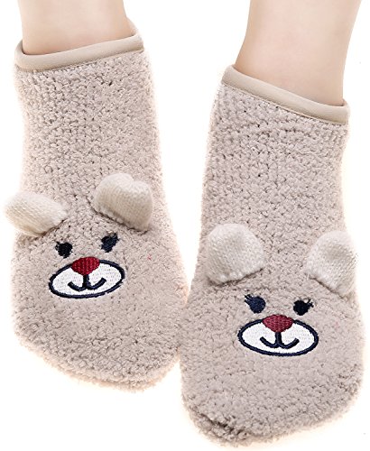 BODY STRENTH Womens Non Skid Slipper Socks Fuzzy Warm