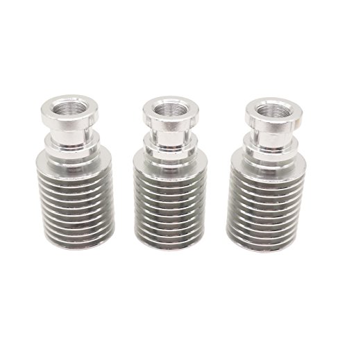WINSINN 3D Printer Heatsink, Compatible with V6 Prusa i3 MK3 J-Head Extruder Hotend Bowden - Long Heat Sink Aluminum M7 (Pack of 3Pcs)