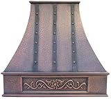 Handcrafted Copper Kitchen Hood with Professional Range Hood Insert Sinda H7LTRA
