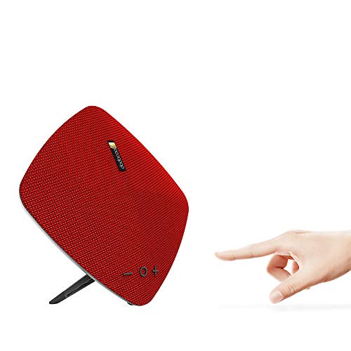dodocool Speakers, Wireless Portable Rechargeable with Built-in Microphone Hi-Resolution Stereo Maximum 7-Hour Playtime Support TF Card and USB Disk Reader Black (Red)