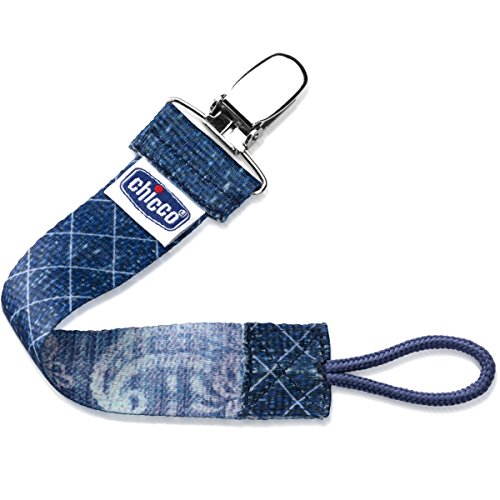 Chicco NaturalFit Fashion Pacifier Clip, Denim