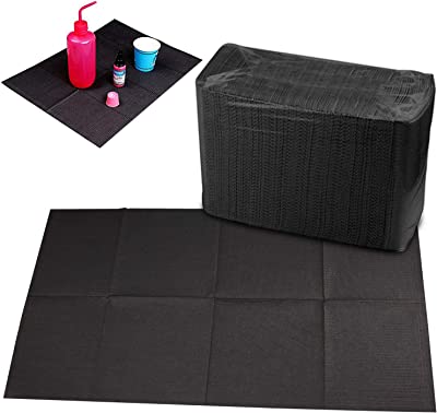 Disposable Dental Bibs Sheets Cloths, Tattoo Table Covers Clean Pad,Underpad Hygiene Personal Tattoo Bib Waterproof Tattoo TableCloth Tattoo Supply Sheet, 125pcs13" X 17" (Black) (125 Pcs)
