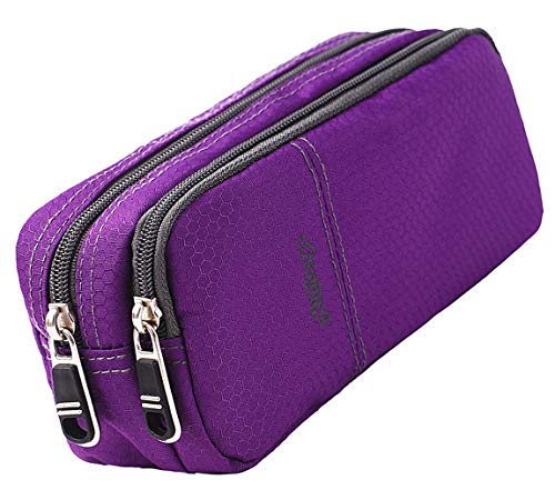 Pencil Case Large Pencil Pouch Pencil Bag with Double Compartments for Girls Boys Adults (purple)