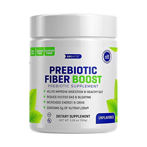 GoBiotix Prebiotic Fiber Boost Powder | Support a Healthy Gut and Digestive Regularity, Feed Good Bacteria, Ease Gas | Complement for Every Probiotics Supplement | Gluten Free, Vegetarian/Vegan-150g
