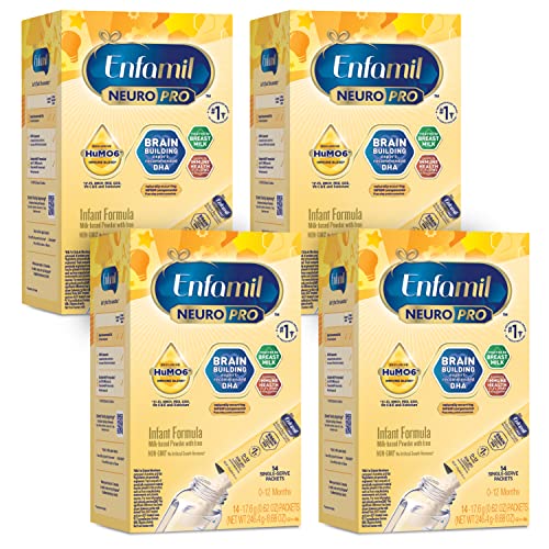 Enfamil NeuroPro Baby Formula, Infant Formula Nutrition, Triple Prebiotic Immune Blend, 2'FL HMO, & Expert-Recommended Omega-3 DHA, Perfect Choice for Baby Milk, Non-GMO, Powder Packets, 56 Count