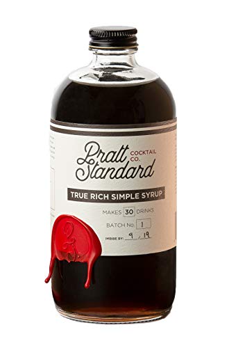 Pratt Standard Cocktail Company, Authentic Rich Simple Syrup for Cocktails, with fair-trade Demerara Sugar, Non- Alcoholic Mixer, 16 Fl Oz, Pack of 1.