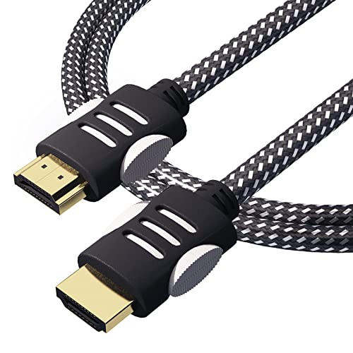FASTSEVEN 4K HDMI Cable 6ft 1 Pack, Braided Nylon, Shielded, hdmi 2.0 High Speed, 18Gbps 4K 60HZ HDR, 2160P, ARC, HDCP 2.2, hdmi to hdmi, for Laptop, Monitor, PS4, PS5, Xbox, UHD TV Apple TV & More