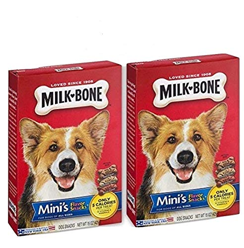 2 Pack - Milk-Bone Mini's Flavor Snacks Beef, Chicken & Bacon Flavored Biscuit Dog Treats