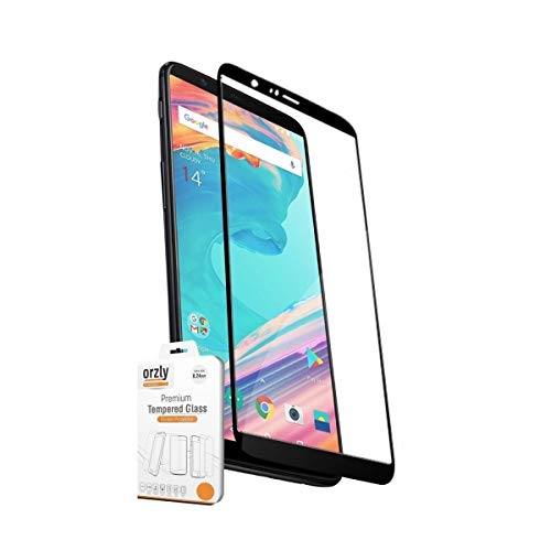 Book Cover ORZLYÂ® OnePlus 5T Screen Protectors (x2), Pro-Fit Tempered Glass Screen Protector TWIN PACK for OnePlus 5T (Full Screen Coverage) â€“ Transparent Screen/BLACK Frame