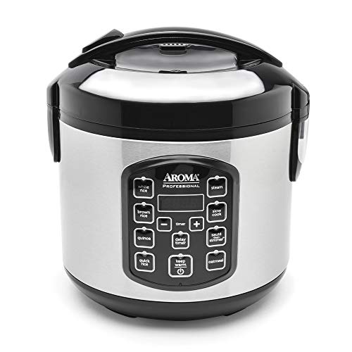 Book Cover Aroma Housewares ARC-954SBD Rice Cooker, 4-Cup Uncooked 2.5 Quart, Professional Version