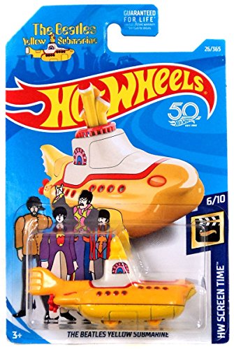 Book Cover Hot Wheels 2018 50th Anniversary HW Screen Time The Beatles Yellow Submarine 26/365