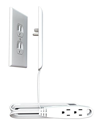sleek socket - Unmatched Home Décor Around Electrical Outlets. Hide Ugly & Unsafe Plugs & Cords (9 Foot version)