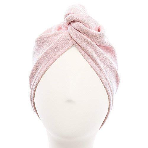 AQUIS - Original Long Hair Towel, Ultra Absorbent & Fast Drying Microfiber Towel for Longer Hair, Soft Pink (19 x 44 Inches)