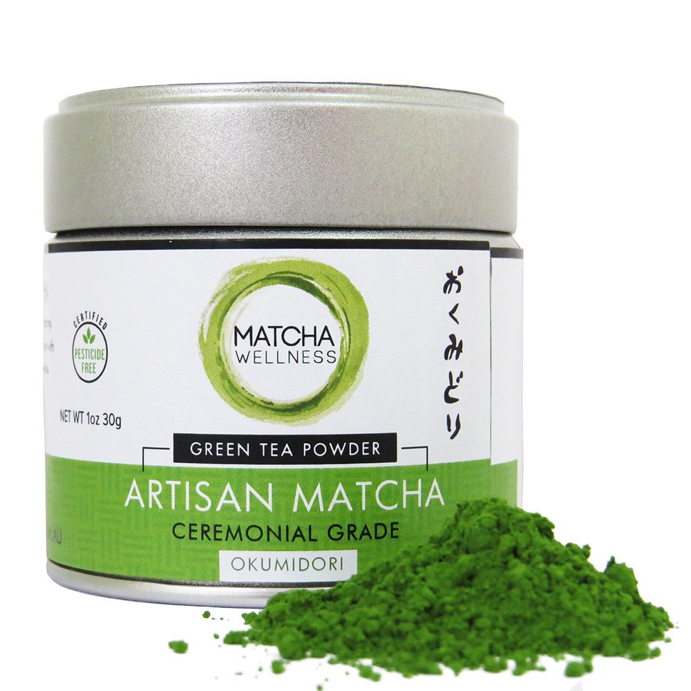 Matcha Green Tea Powder Ceremonial Grade - OKUMIDORI - JAS Organic From Japan, 1st Harvest Preimum Matcha, 100% Single Origin Okumidori Cultivar Leaves. By eco heed 1.05oz