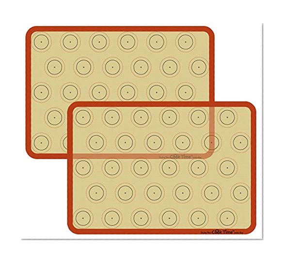 Book Cover Silicone Baking Mat Cookie Sheet Set (2) Non-stick Cooking Mat Liner for Macaron Cake Bread Making Microwave Toaster Oven Tray Pan,16.5