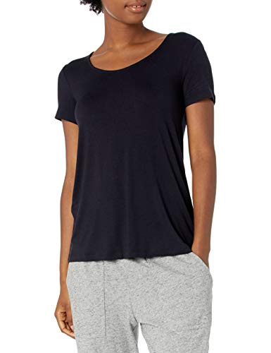 Mae Women's Scoop Neck Short Sleeve Lounge T-Shirt