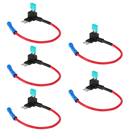 Etopars 5 X Car Vehicle 12V 24V Car Motor Add-a-circuit MICRO2 ATR Fuse Holder Adapter 15A