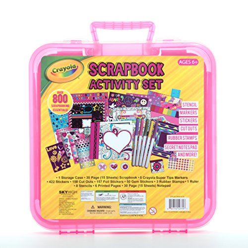Book Cover Crayola Children Kids Scrapbook Arts Supplies Activity Set, Over 800pcs