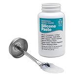 Tribology Tech-Lube Silicone Paste with Brush, Clear, 8 oz - Universal Automotive Care Sealant Dielectric Grease - Brake Calipers, Battery Terminals, Sunroof, Gaskets, Electrical Connectors, O-Rings