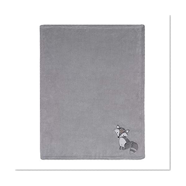Bedtime Originals Little Rascals Fox Blanket, Gray/White