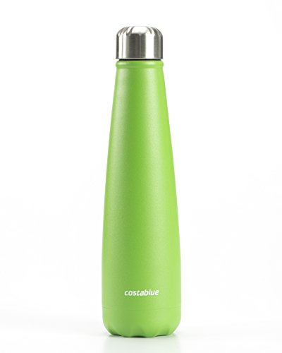 Costablue Santa Monica vacuum insulated double wall stainless steel Water Bottle 17 ounces Green