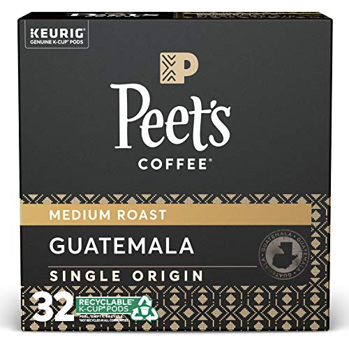 Peetâ€™s Coffee, Single Origin Guatemala - Medium Roast Coffee - 32 K-Cup Pods for Keurig Brewers (1 Box of 32 K-Cup Pods)