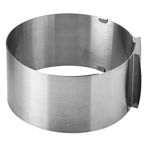 Adjustable 6-12 Inch Circle Cookie Cutter - round cake cutter Mousse Layered Cake Mold Baking Ring (6-12inch)