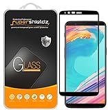 Supershieldz (2 Pack) Designed for OnePlus 5T Tempered Glass Screen Protector, (Full Screen Coverage) Anti Scratch, Bubble Free (Black)