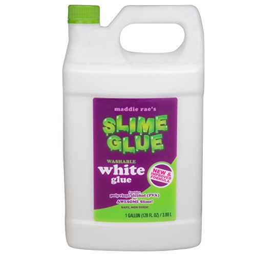 Book Cover Maddie Rae's Slime Glue (White - 1 Gallon) Value Pack, Non Toxic, Washable, All Purpose- Liquid Slime Formula of Any Glue for Slime Kit, Office Supplies, DIY Arts & Crafts, Fun School Project for Kids